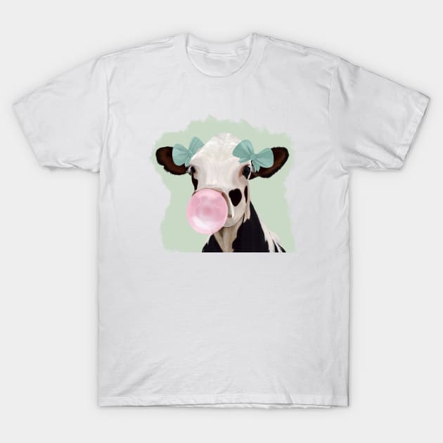 Bubblegum Girly Cow T-Shirt by Suneldesigns